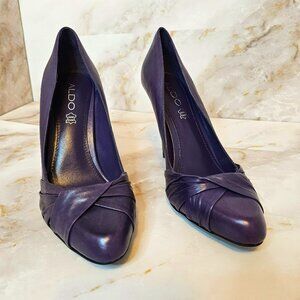 Aldo Purple Leather Heels, Size 39 EU, US 8.5